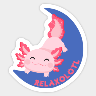 Relaxolotl Cute Baby Relaxing Axolotl Sticker